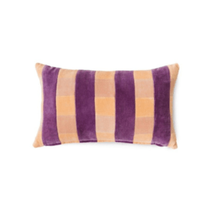 coussin-damier-velour-violet