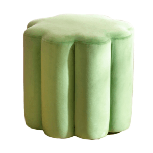 pouf-fleur-velour-vert