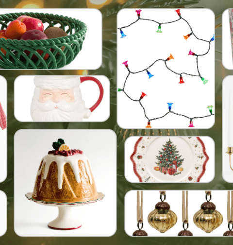 Montage Nostalgia-Core par Deliciously Home : idées rétro pour un sapin, une table festive et une chambre cosy, parfaits pour un Noël empreint de chaleur et de souvenirs.