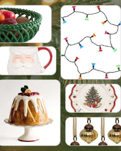Montage Nostalgia-Core par Deliciously Home : idées rétro pour un sapin, une table festive et une chambre cosy, parfaits pour un Noël empreint de chaleur et de souvenirs.