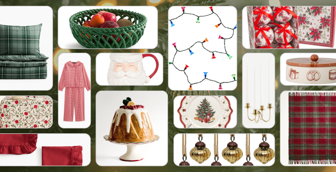 Montage Nostalgia-Core par Deliciously Home : idées rétro pour un sapin, une table festive et une chambre cosy, parfaits pour un Noël empreint de chaleur et de souvenirs.