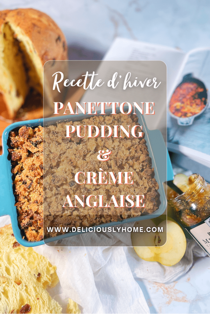 Envie d’un dessert d’hiver réconfortant ? Découvrez le Panettone Pudding, un dessert doré et croustillant, à la fois fondant et parfumé. Parfait pour une fin de repas chaleureuse, accompagné d’une crème anglaise maison. Recette détaillée sur www.deliciouslyhome.com.