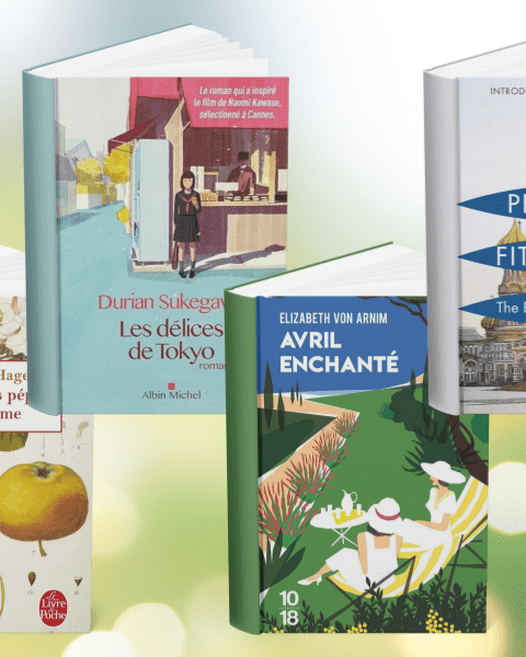 Un aperçu graphique des 6 romans sélectionnés pour célébrer le printemps à travers la lecture. Une sélection exclusive de www.deliciouslyhome.com.