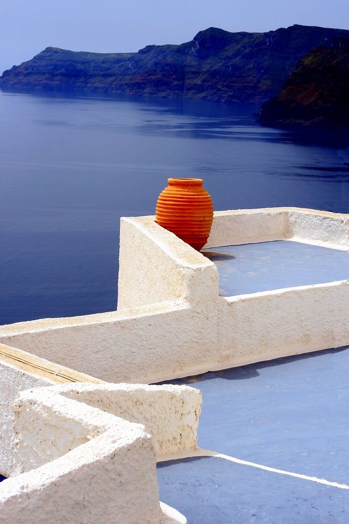 bleu grec mediterraneen decoration deliciouslyhome mer cyclades - Deliciously Home