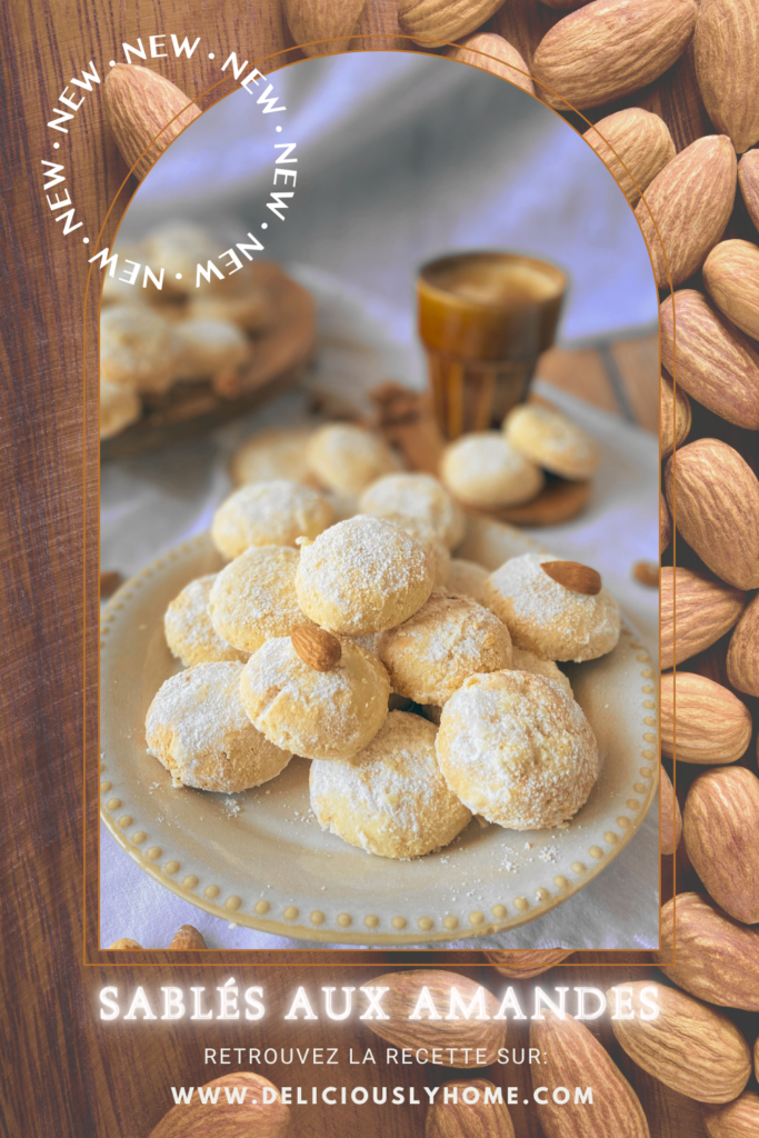 Sablés aux amandes moelleux et poudrés, nouvelle recette gourmande à découvrir sur deliciouslyhome.com