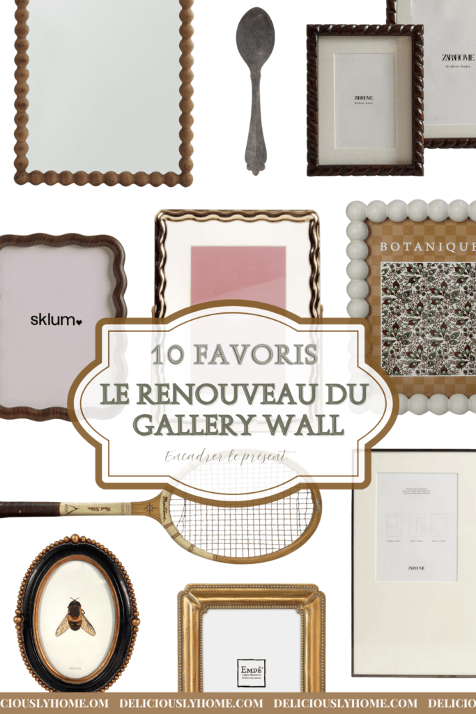 Sélection de cadres et objets décoratifs pour créer un gallery wall original. Les 10 favoris de Deliciously Home mêlent matières, formes et inspirations vintage pour encadrer le présent avec style. Retrouvez notre article « L’art d’encadrer le présent » sur Deliciously Home et plus d’idées sur notre board Pinterest « Encadrer le moment présent ».