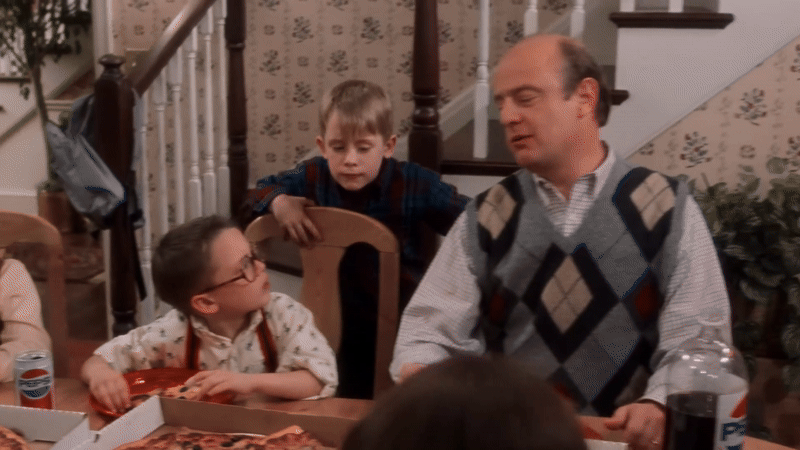 kevin you are such a disease home alone gif Pizza scene frome the movie "Home Alone 1"