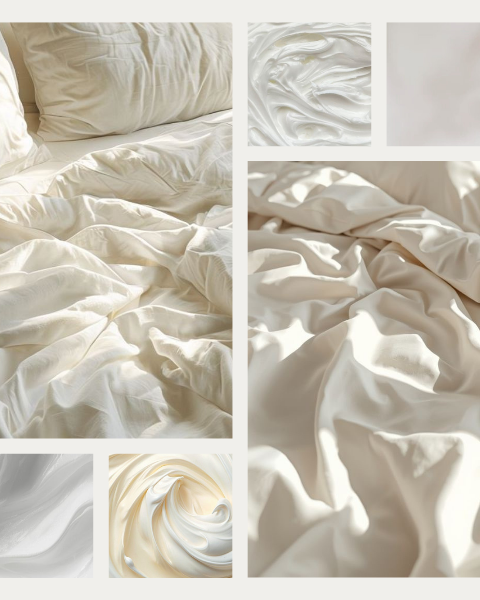 Marshmallow World : textures blanches, douceur et esthétique du lit refuge. Inspiration complète à lire sur Deliciously Home.