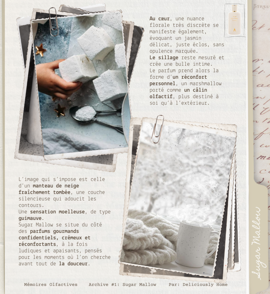 sugar mallow atralia article deliciouslyhome 5 1 Atmosphère cocooning et hivernale associée à Sugar Mallow d’Atralia, parfum gourmand confidentiel pensé comme un refuge olfactif dans l’article Deliciously Home.