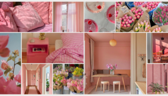 moodboard rose pour une ambiance déco printanière