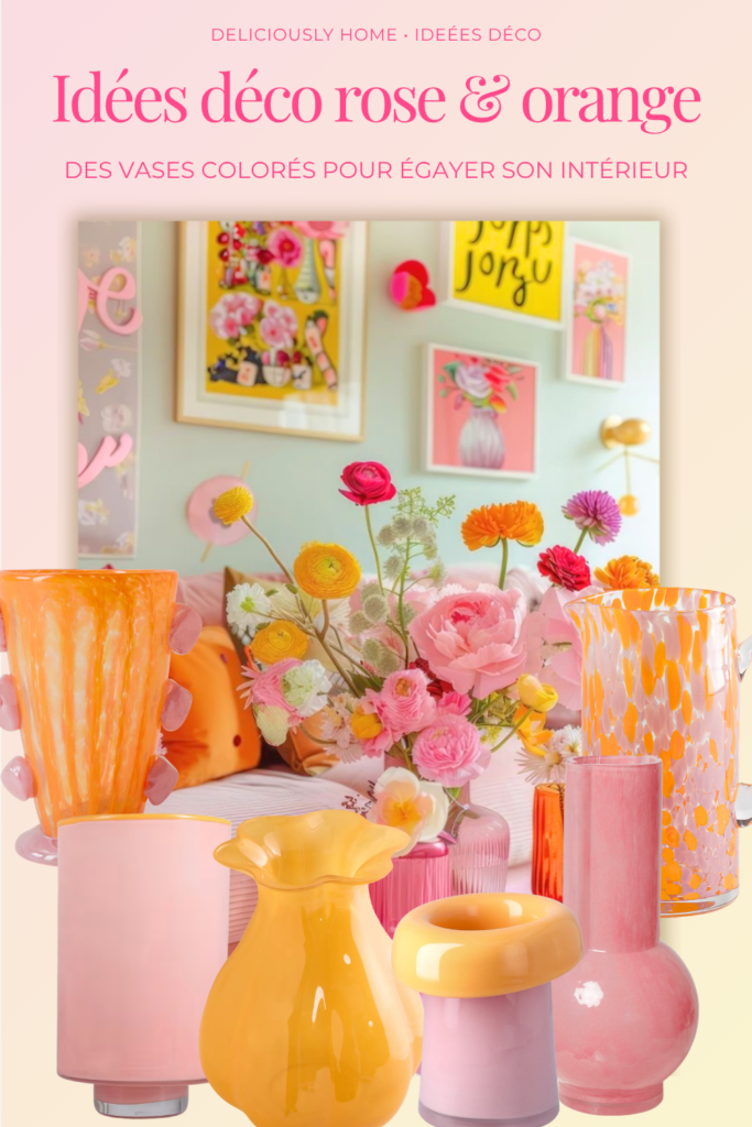 selection deco vases rose oranges deliciouslyhome selection deco vases rose oranges deliciouslyhome - Deliciously Home