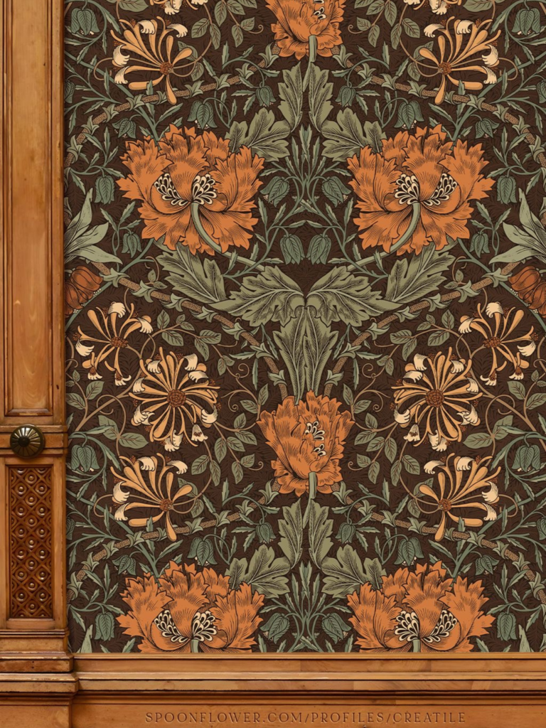 papier peint motifs william morris decoration automne 1.png - Deliciously Home